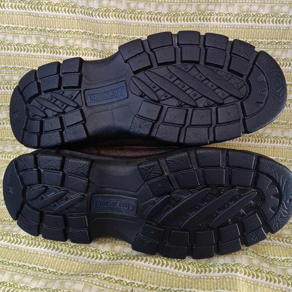 Lands' End Performance Boots Brown Lace Up Leather Ankle Boots Style 68406 Sz 12 - Picture 11 of 11